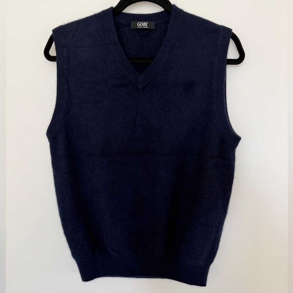 Men's Navy Cashmere Vest by Gobi